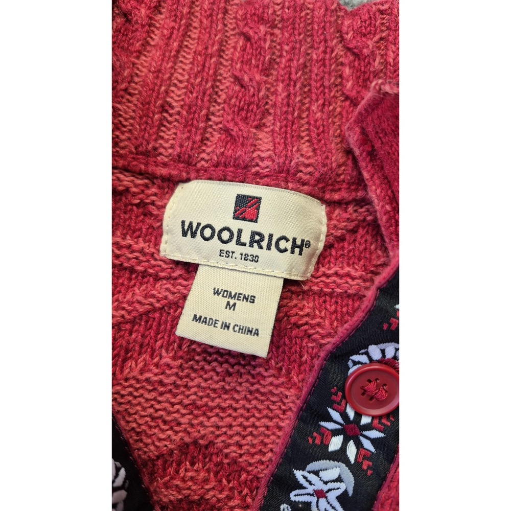 Woolrich Ruby Red Sweater Womens Medium Warm Cozy - Picture 2 of 13